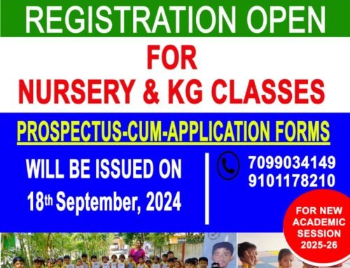 REGISTRATION OPEN FOR NURSERY & KG CLASSES FOR ACADEMIC SESSION 25/26